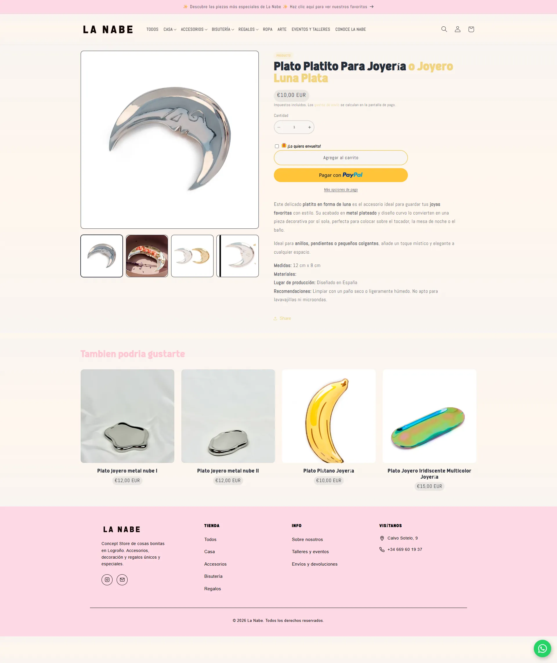 Product detail with editorial typography